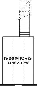Floor Plan Bonus Room of Craftsman Plan #180-1049