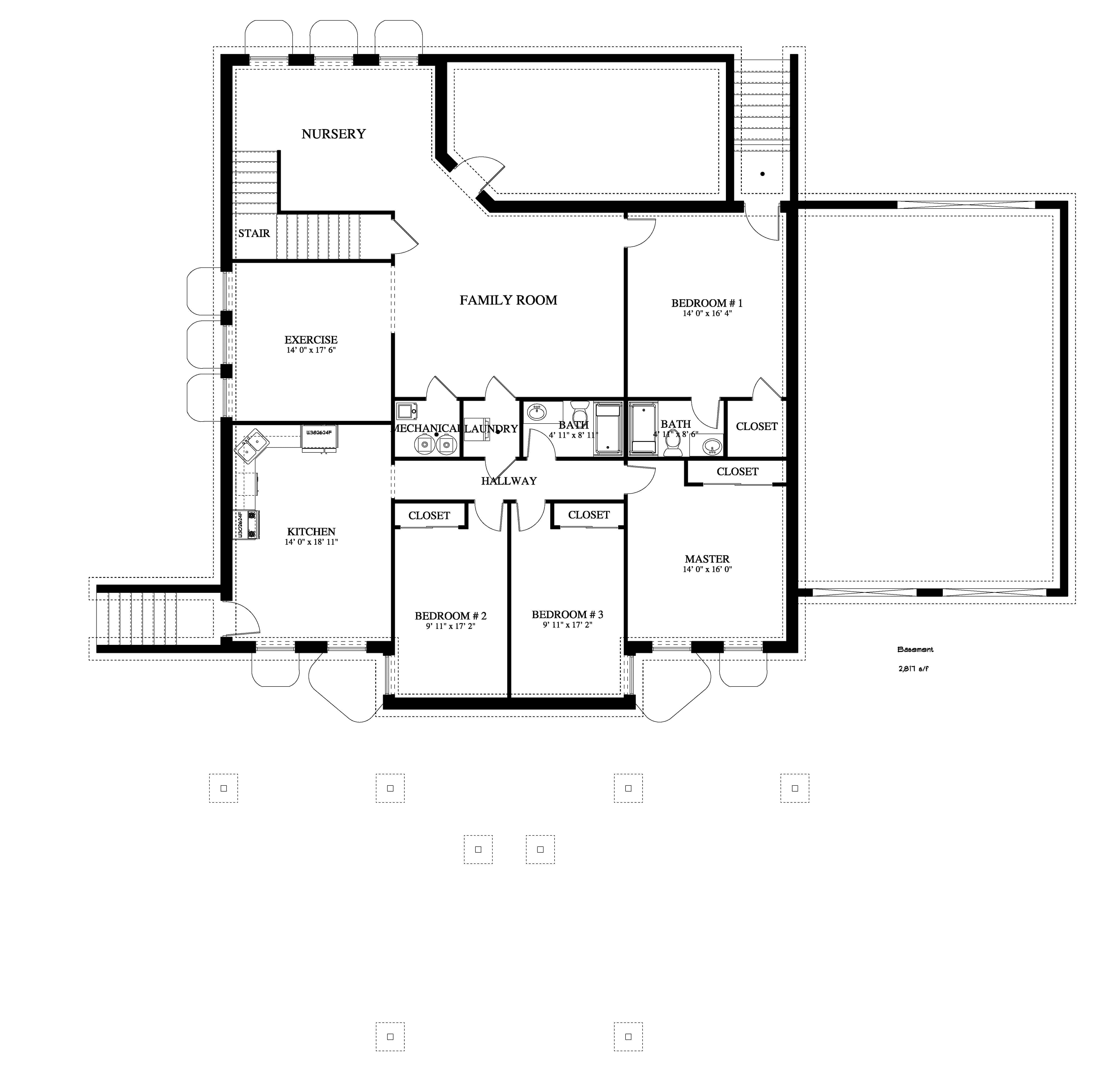 Basement of Country Plan #187-1000