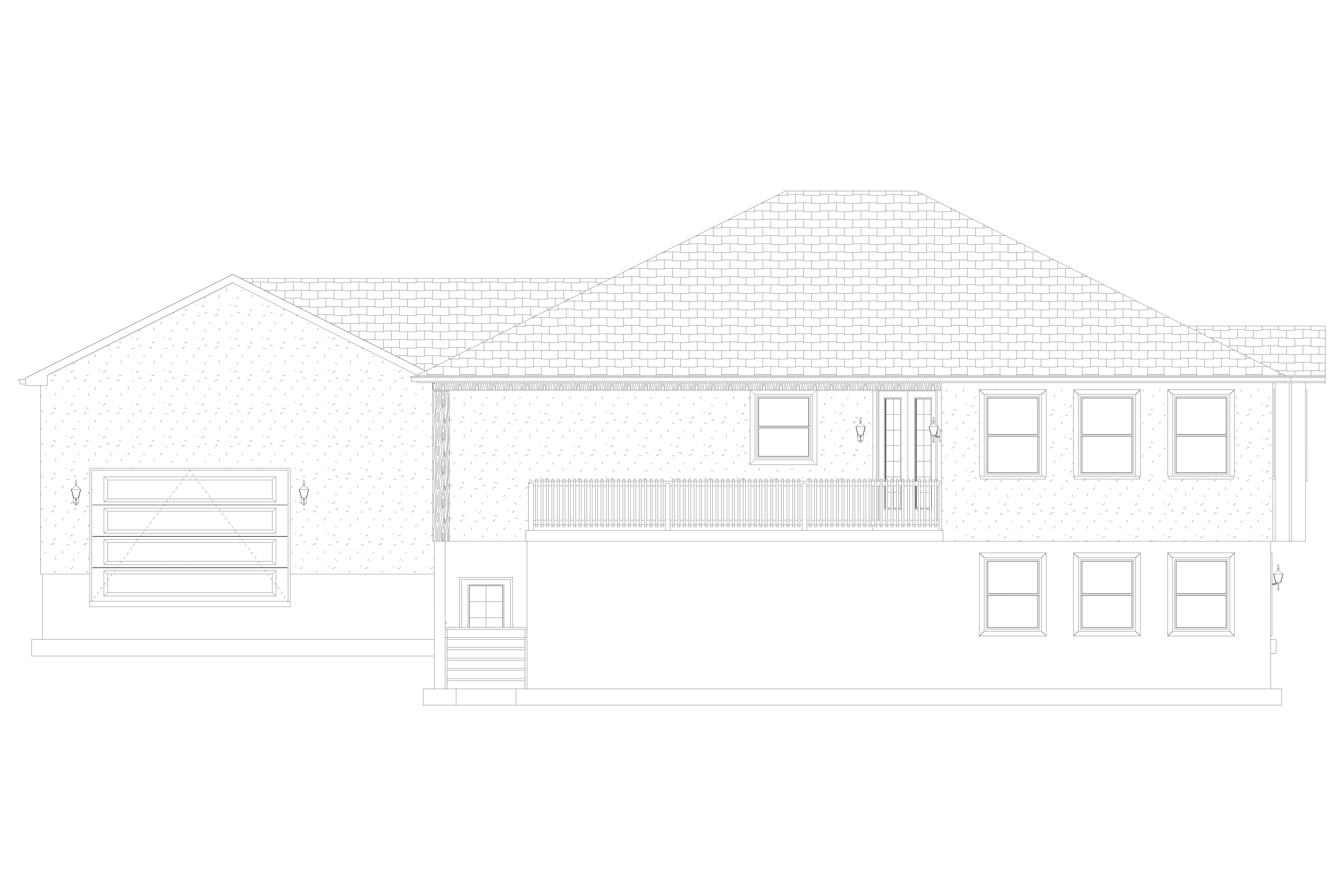Home Plan Rear Elevation of this 2-Bedroom,2477 Sq Ft Plan -187-1000