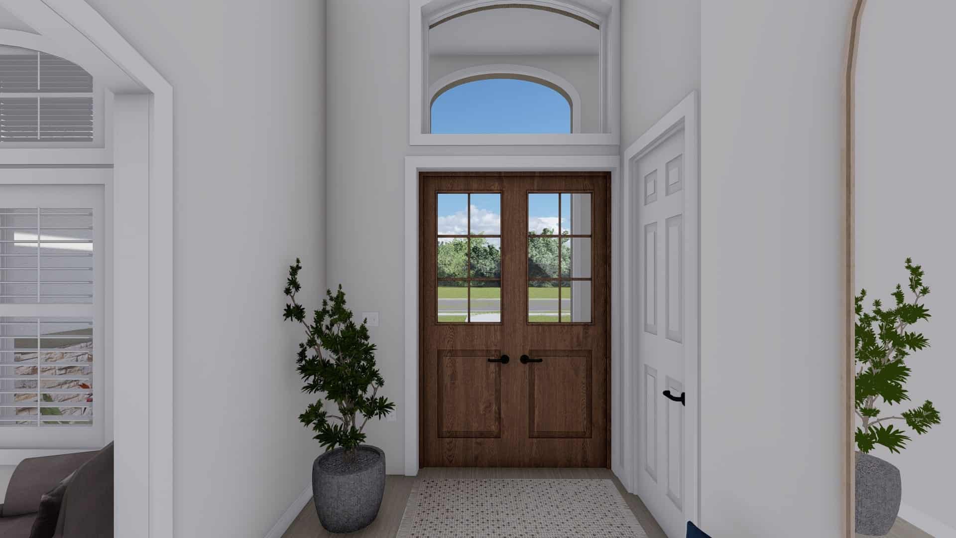 Entry Hall of this 2-Bedroom, 1831 Sq Ft Plan - 187-1004