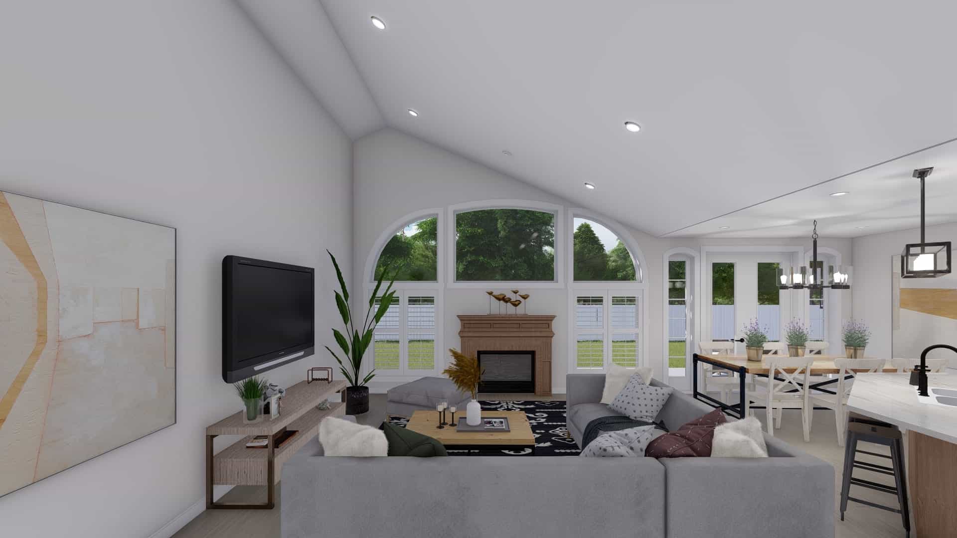 Great Room of this 2-Bedroom, 1831 Sq Ft Plan - 187-1004