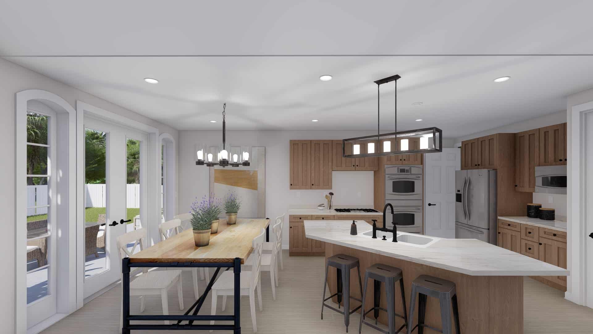 Kitchen of this 2-Bedroom, 1831 Sq Ft Plan - 187-1004