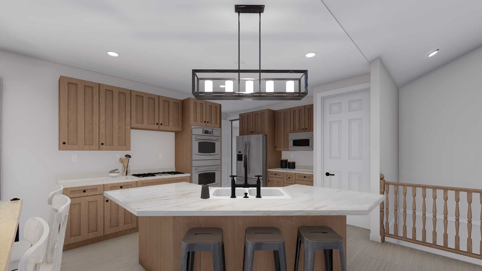 Kitchen of this 2-Bedroom, 1831 Sq Ft Plan - 187-1004