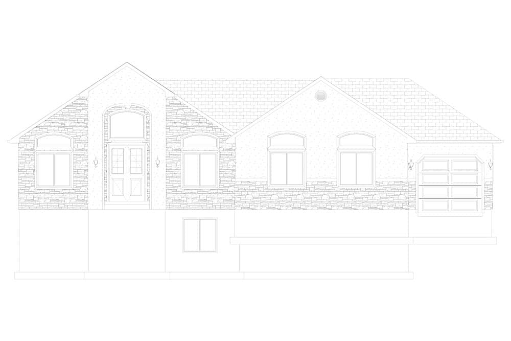 Home Plan Front Elevation of this 2-Bedroom,1831 Sq Ft Plan -187-1004