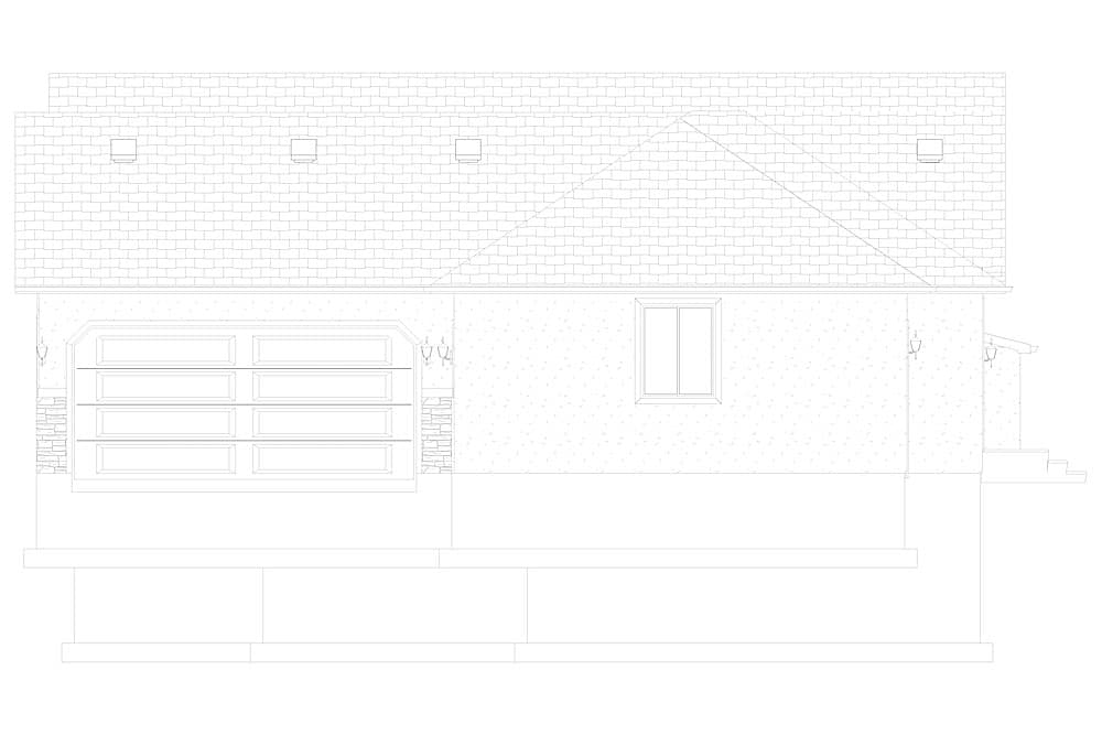 Home Plan Right Elevation of this 2-Bedroom,1831 Sq Ft Plan -187-1004