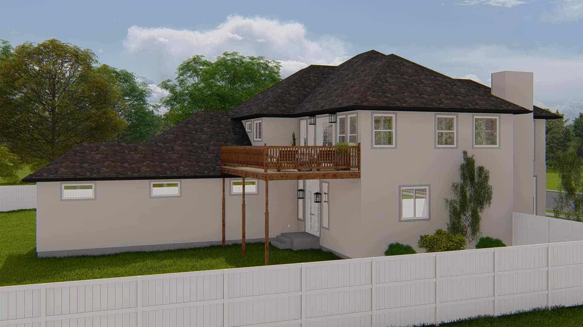 Left Side View of this 3-Bedroom,2664 Sq Ft Plan -187-1005