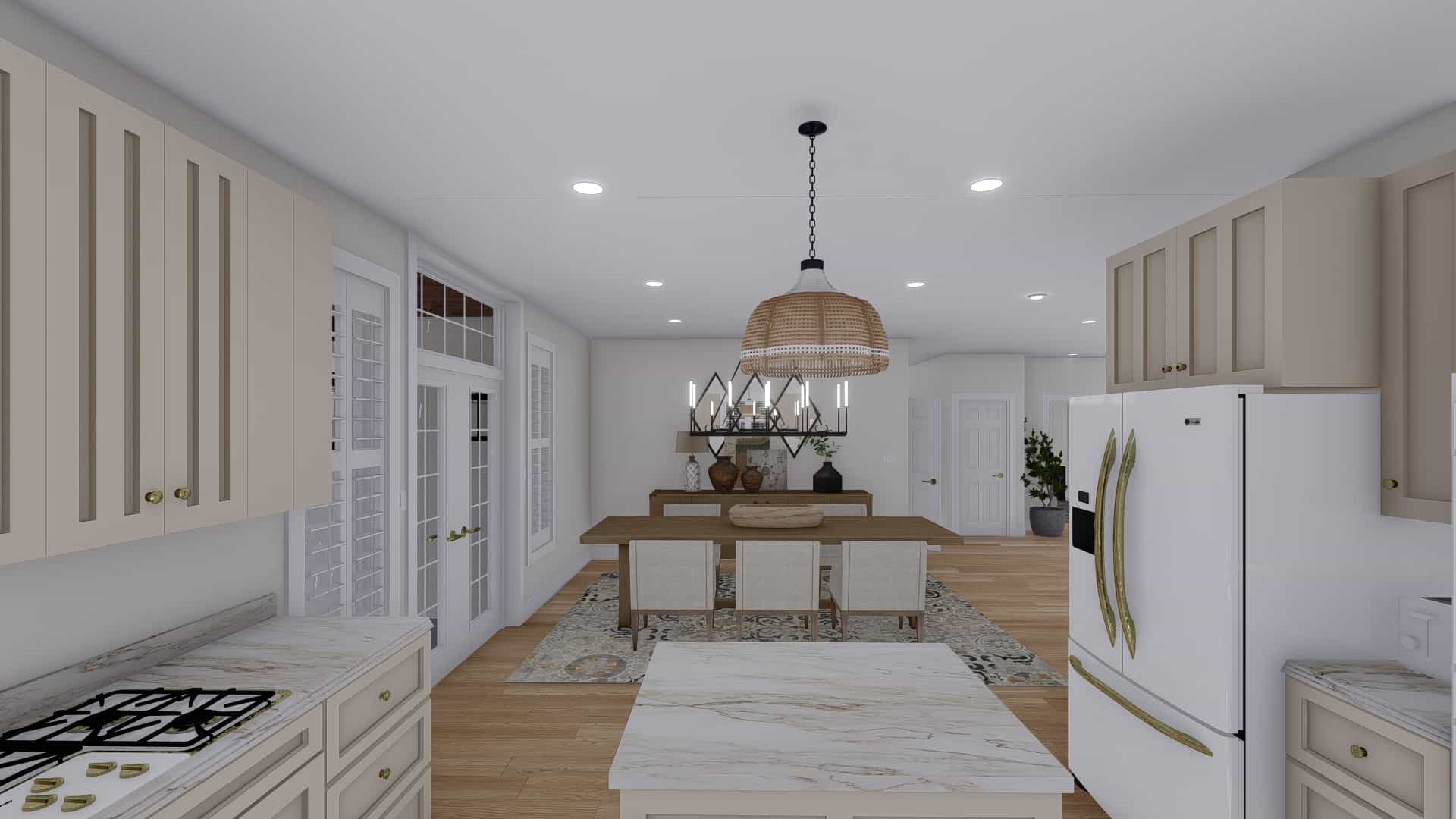 Dining Room of this 3-Bedroom,2664 Sq Ft Plan -187-1005