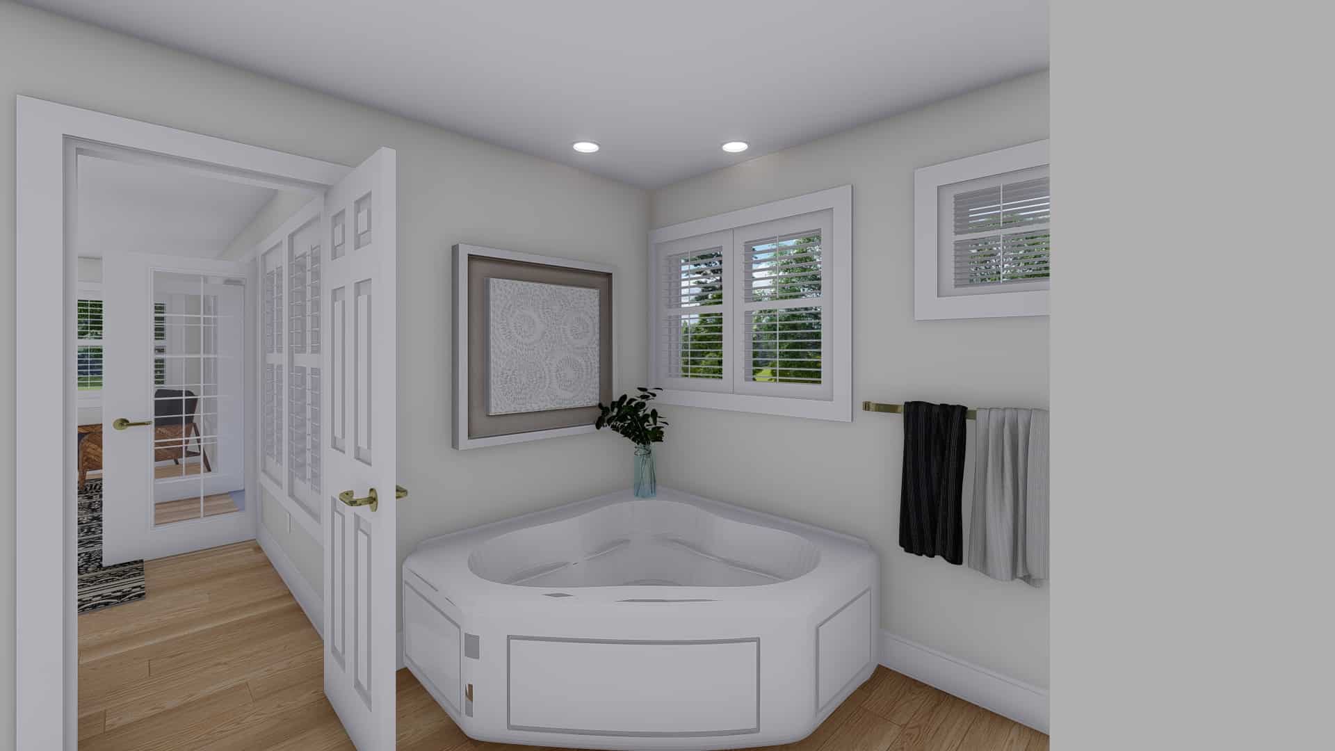 Master Bathroom: Tub of this 3-Bedroom,2664 Sq Ft Plan -187-1005