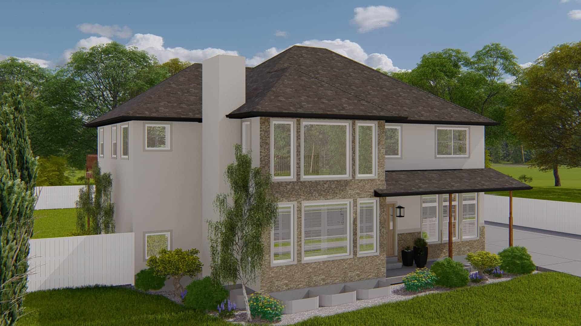 Left Side View of this 3-Bedroom,2664 Sq Ft Plan -187-1005