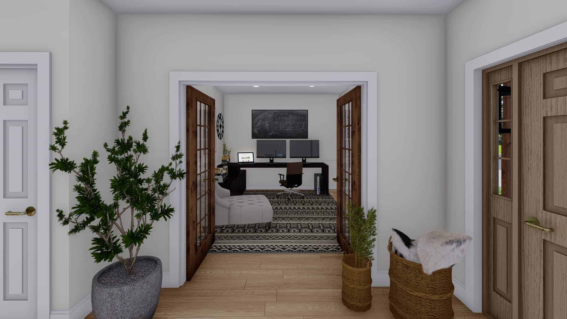 Home Office of this 3-Bedroom,2664 Sq Ft Plan -187-1005