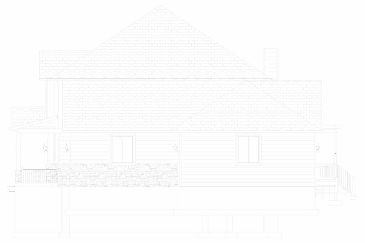 Home Plan Right Elevation of this 5-Bedroom,3016 Sq Ft Plan -187-1007