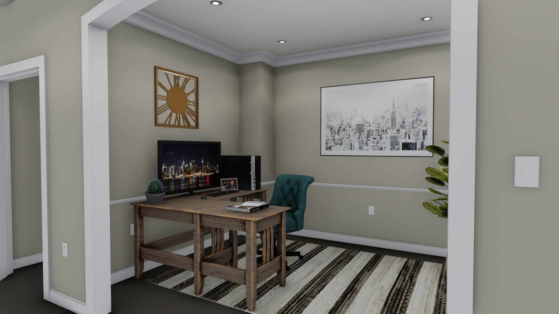 Home Office: Den of this 2-Bedroom, 2712 Sq Ft Plan - 187-1008