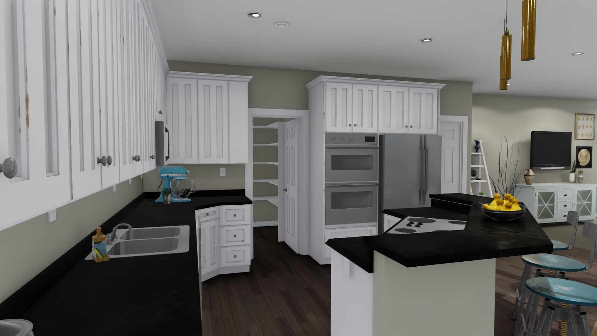 Kitchen: Pantry of this 2-Bedroom, 2712 Sq Ft Plan - 187-1008
