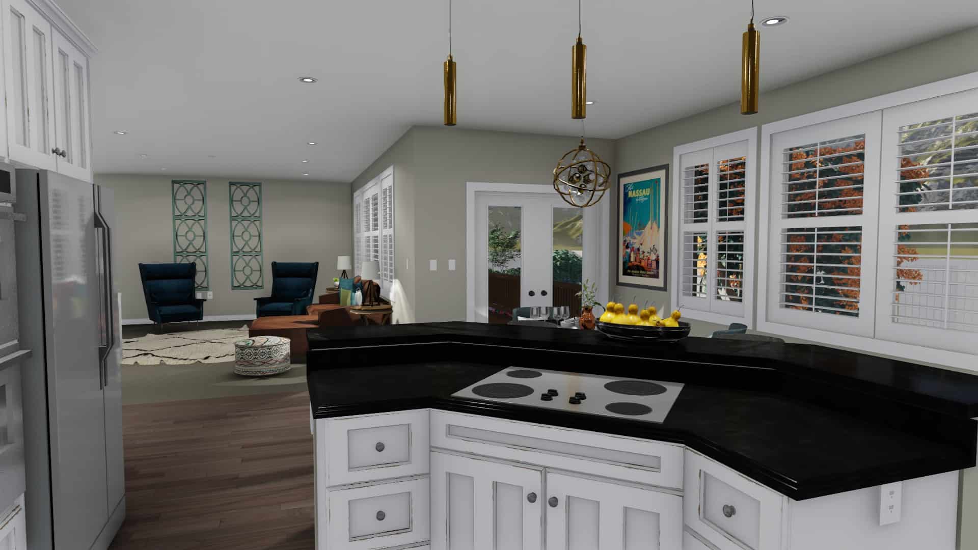 Kitchen of this 2-Bedroom, 2712 Sq Ft Plan - 187-1008