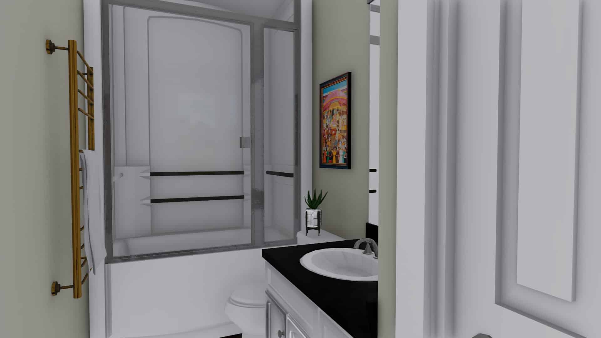 Bathroom of this 2-Bedroom, 2712 Sq Ft Plan - 187-1008