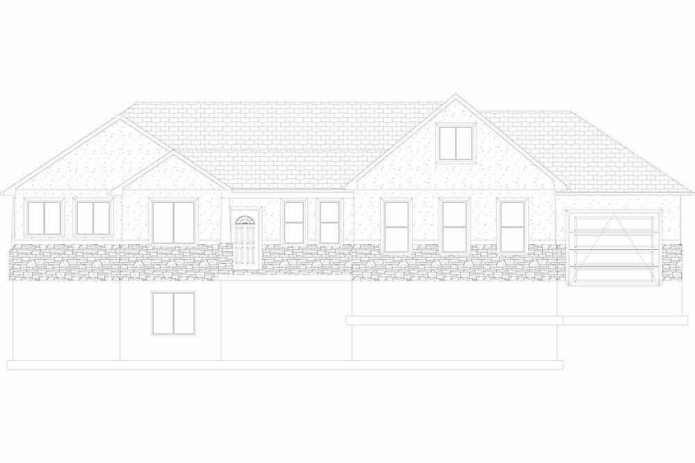 Home Plan Front Elevation of this 2-Bedroom,2712 Sq Ft Plan -187-1008