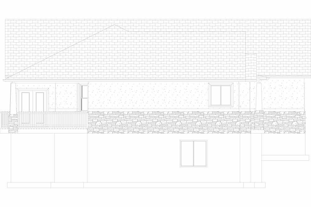 Home Plan Left Elevation of this 2-Bedroom,2712 Sq Ft Plan -187-1008