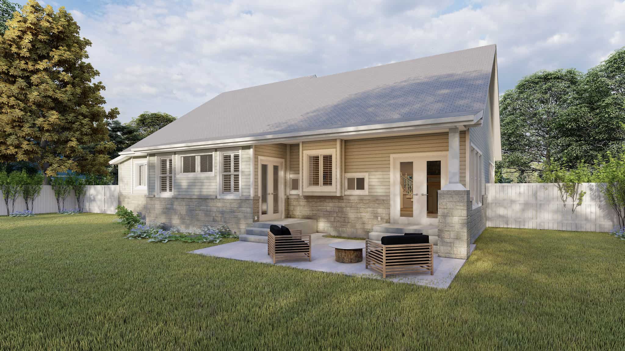 Rear View of this 3-Bedroom,2368 Sq Ft Plan -187-1012