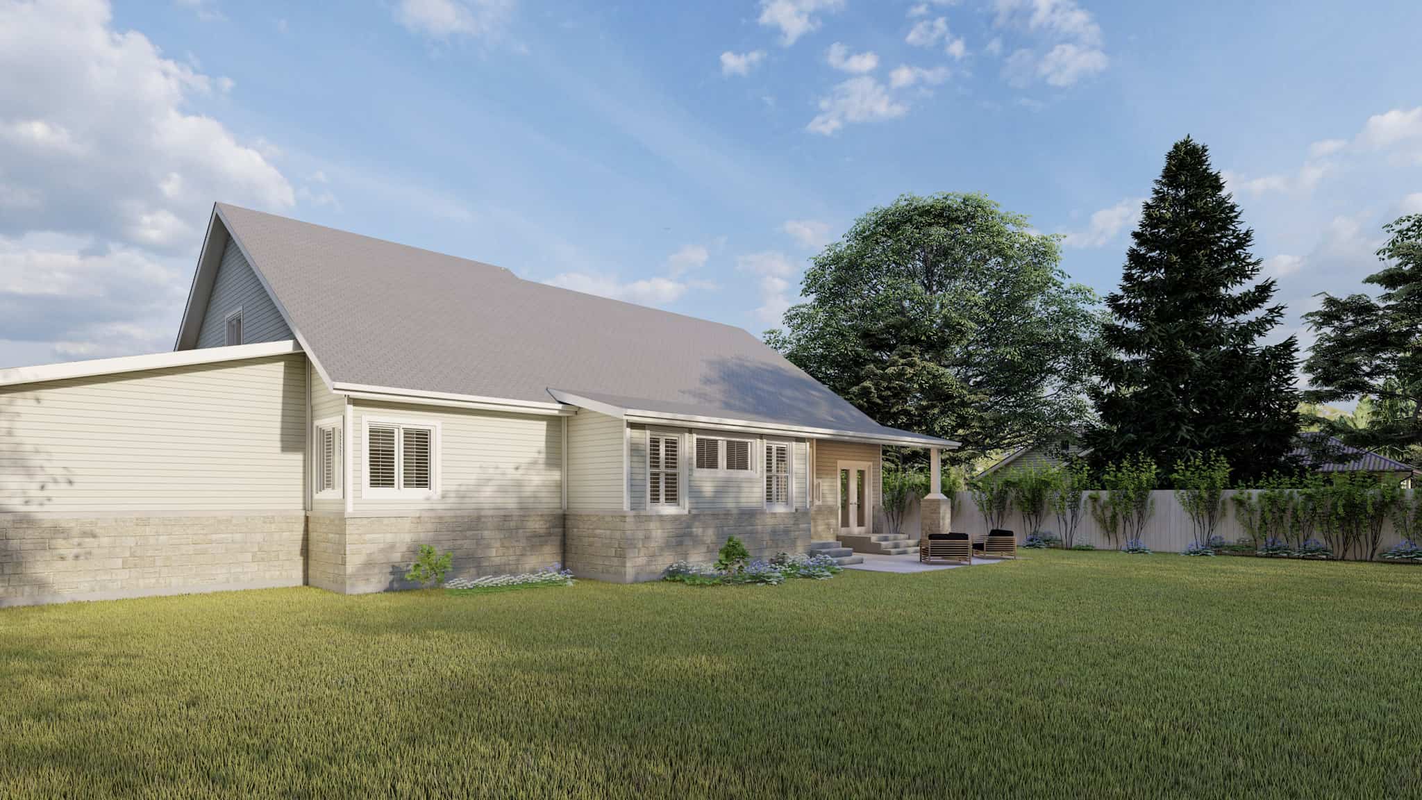 Rear View of this 3-Bedroom,2368 Sq Ft Plan -187-1012