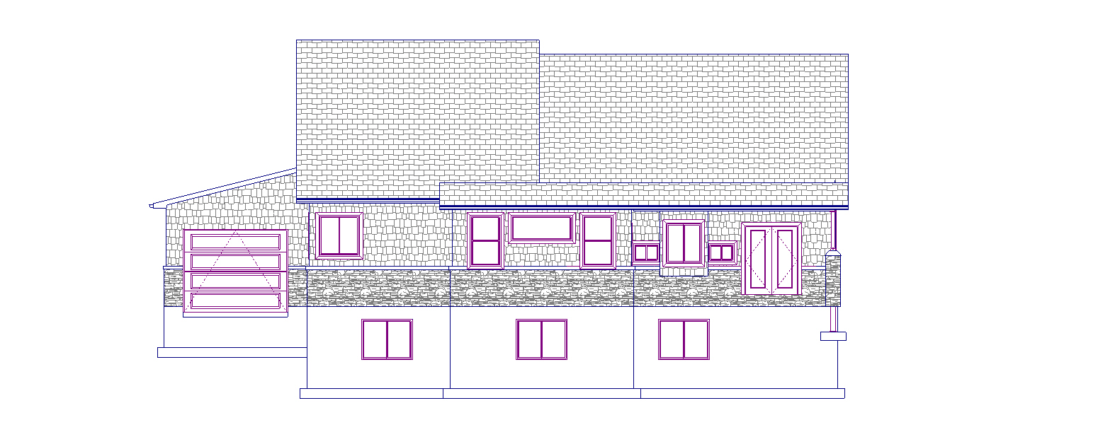 Home Plan Rear Elevation of this 3-Bedroom,2368 Sq Ft Plan -187-1012