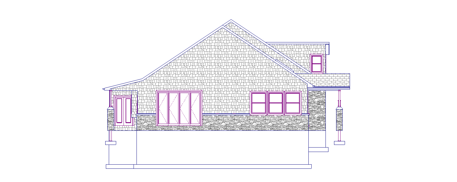 Home Plan Left Elevation of this 3-Bedroom,2368 Sq Ft Plan -187-1012