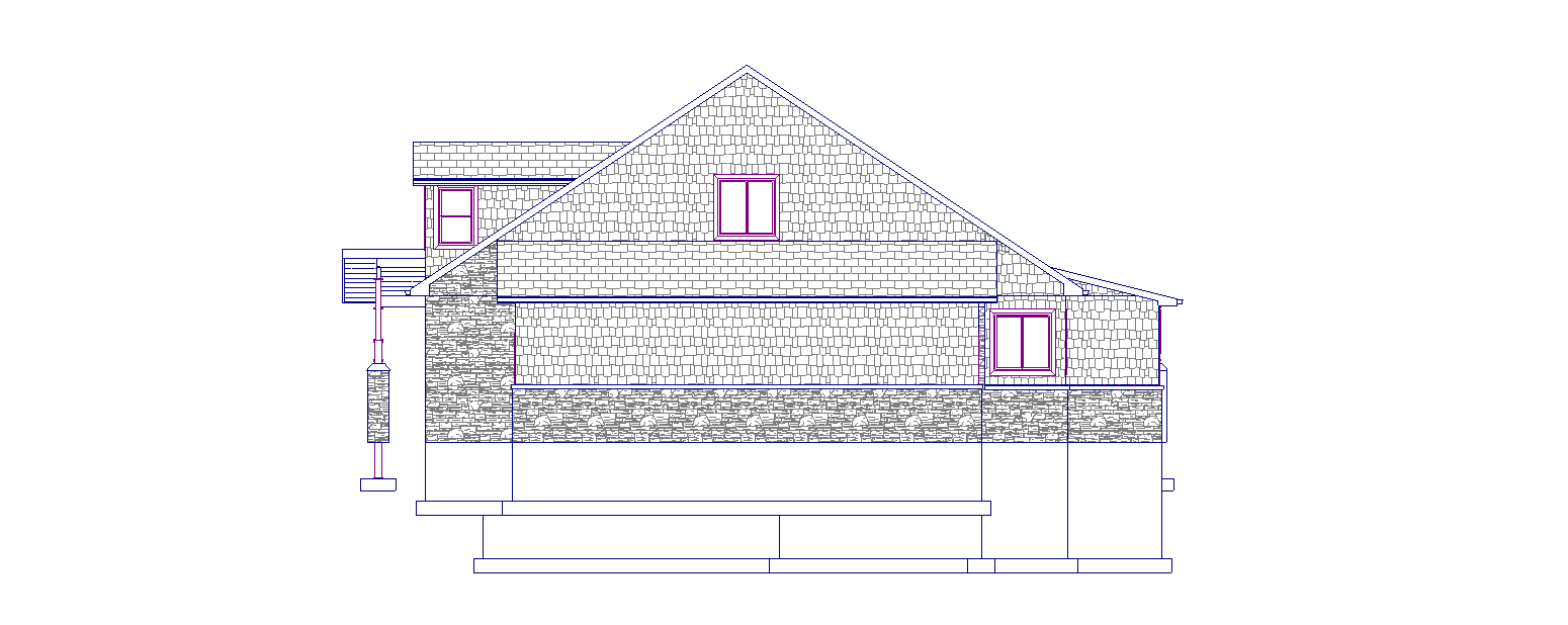 Home Plan Right Elevation of this 3-Bedroom,2368 Sq Ft Plan -187-1012