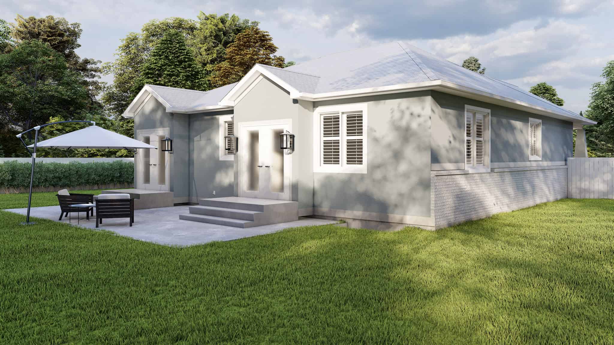 Rear View of this 5-Bedroom,1553 Sq Ft Plan -187-1015