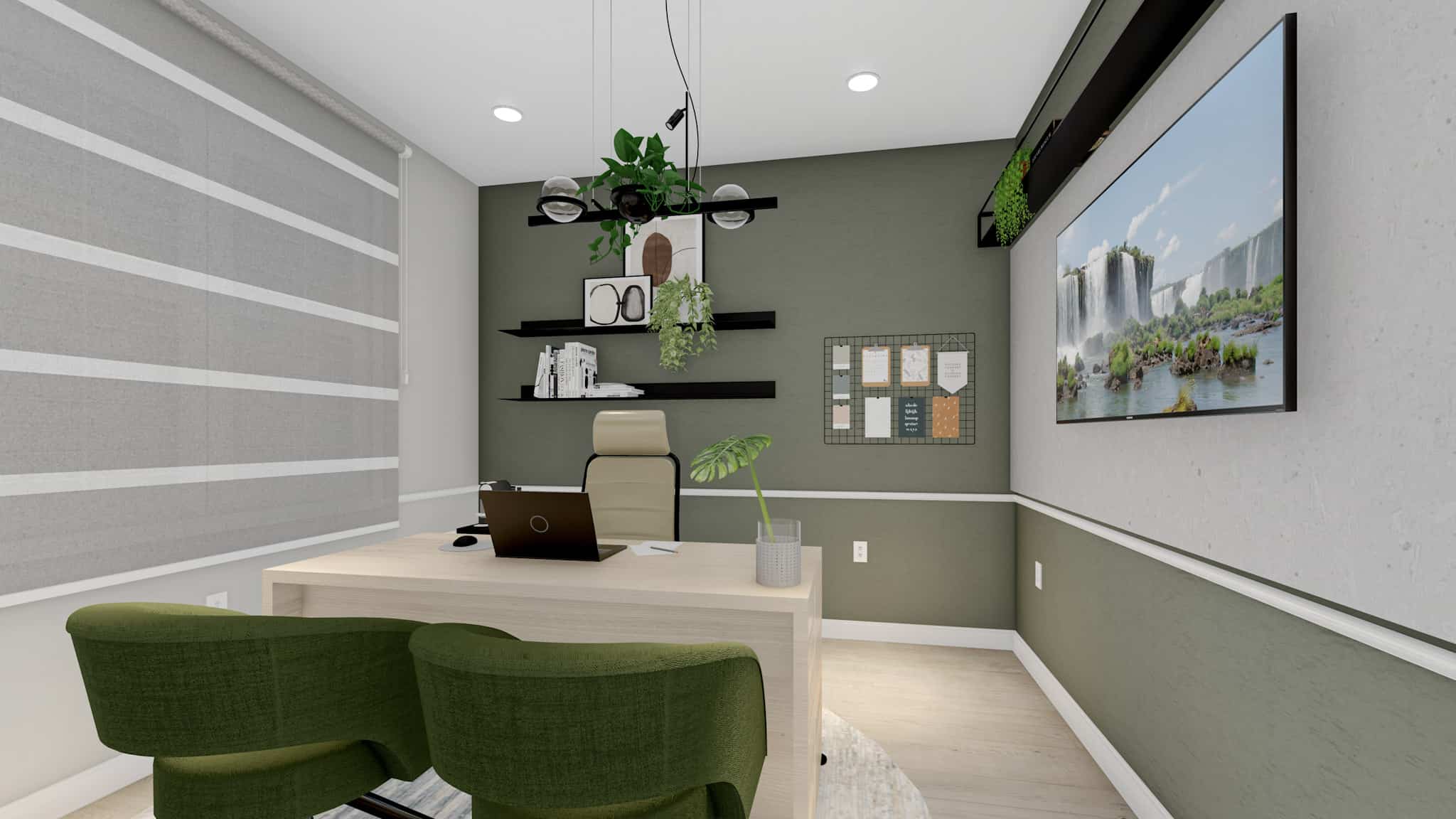 Home Office of this 5-Bedroom,1553 Sq Ft Plan -187-1015