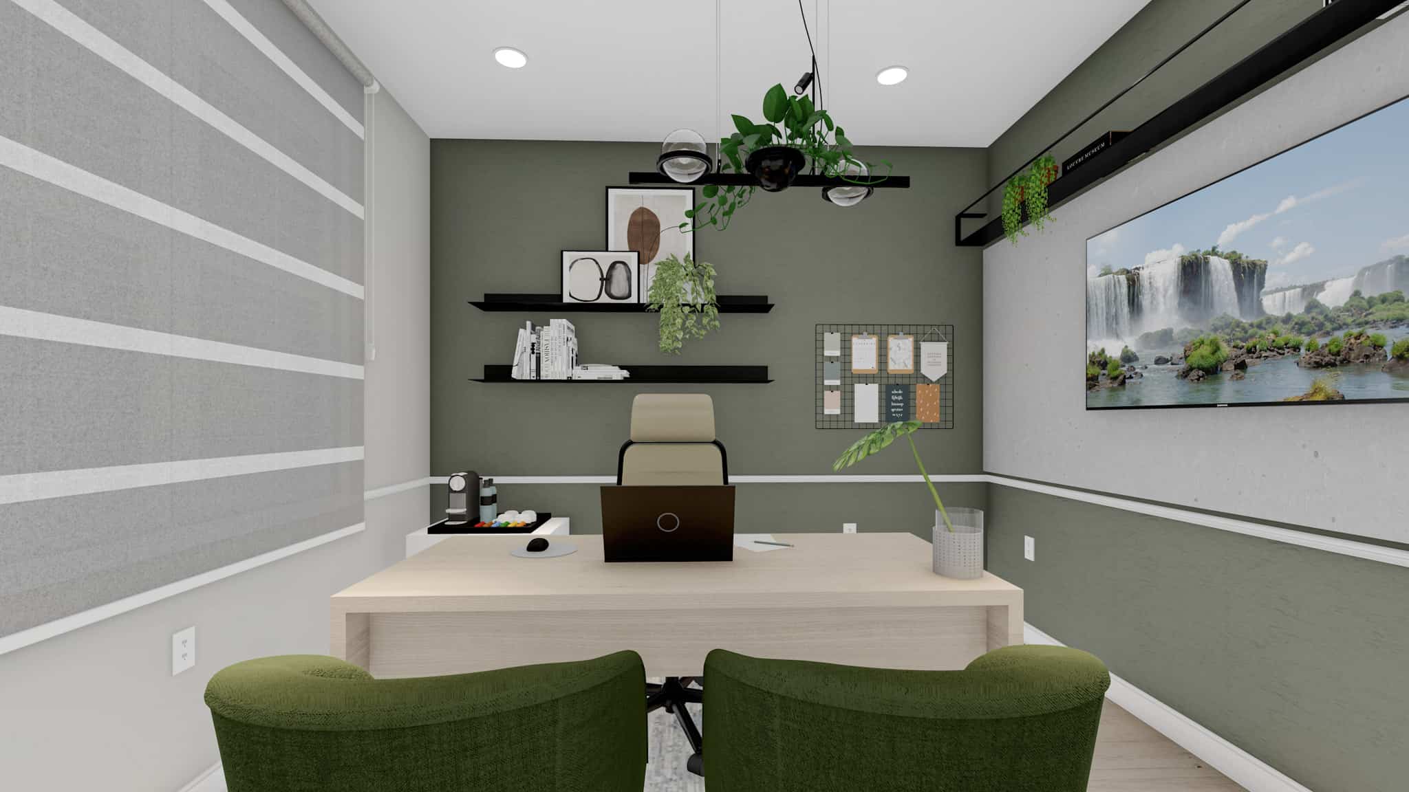 Home Office of this 5-Bedroom,1553 Sq Ft Plan -187-1015
