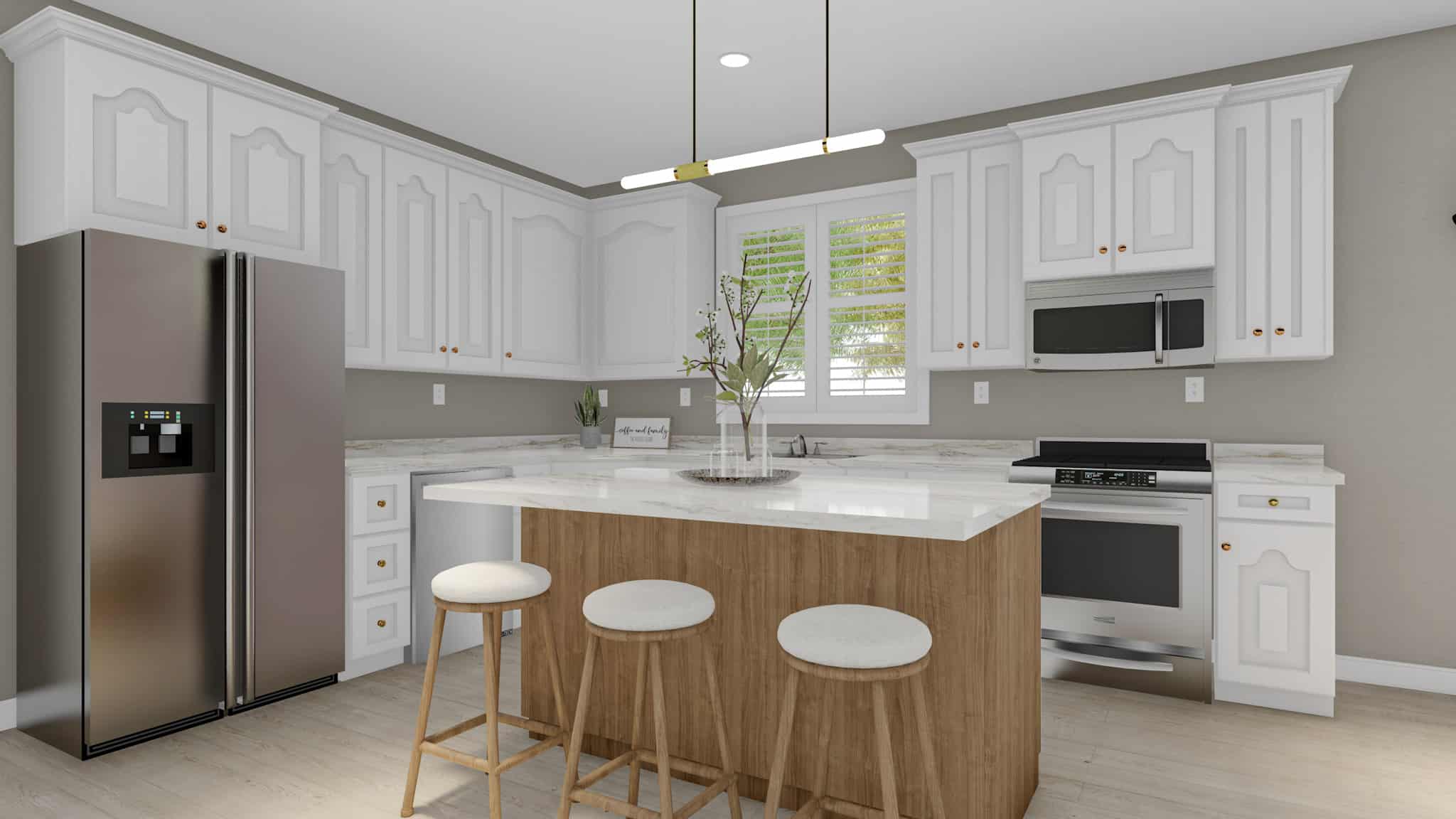 Kitchen: Kitchen Island of this 5-Bedroom,1553 Sq Ft Plan -187-1015