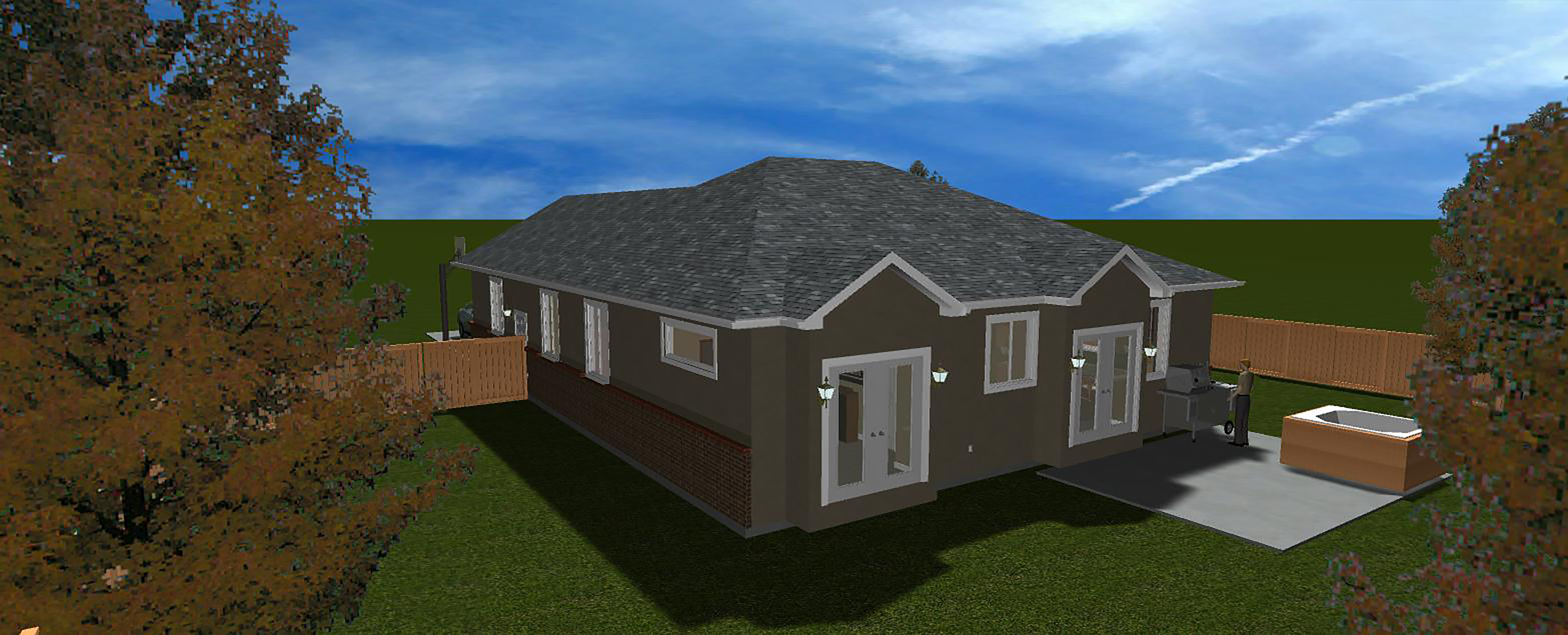 Rear View of this 5-Bedroom, 1553 Sq Ft Plan - 187-1015