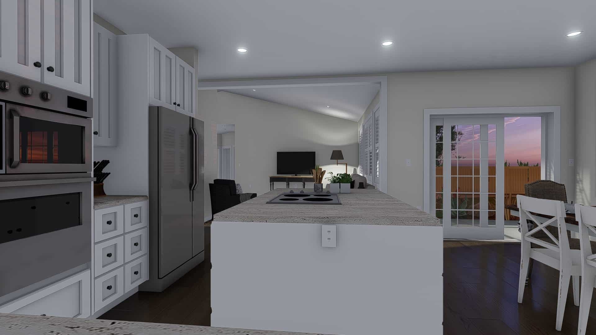 Kitchen of this 3-Bedroom, 1667 Sq Ft Plan - 187-1020