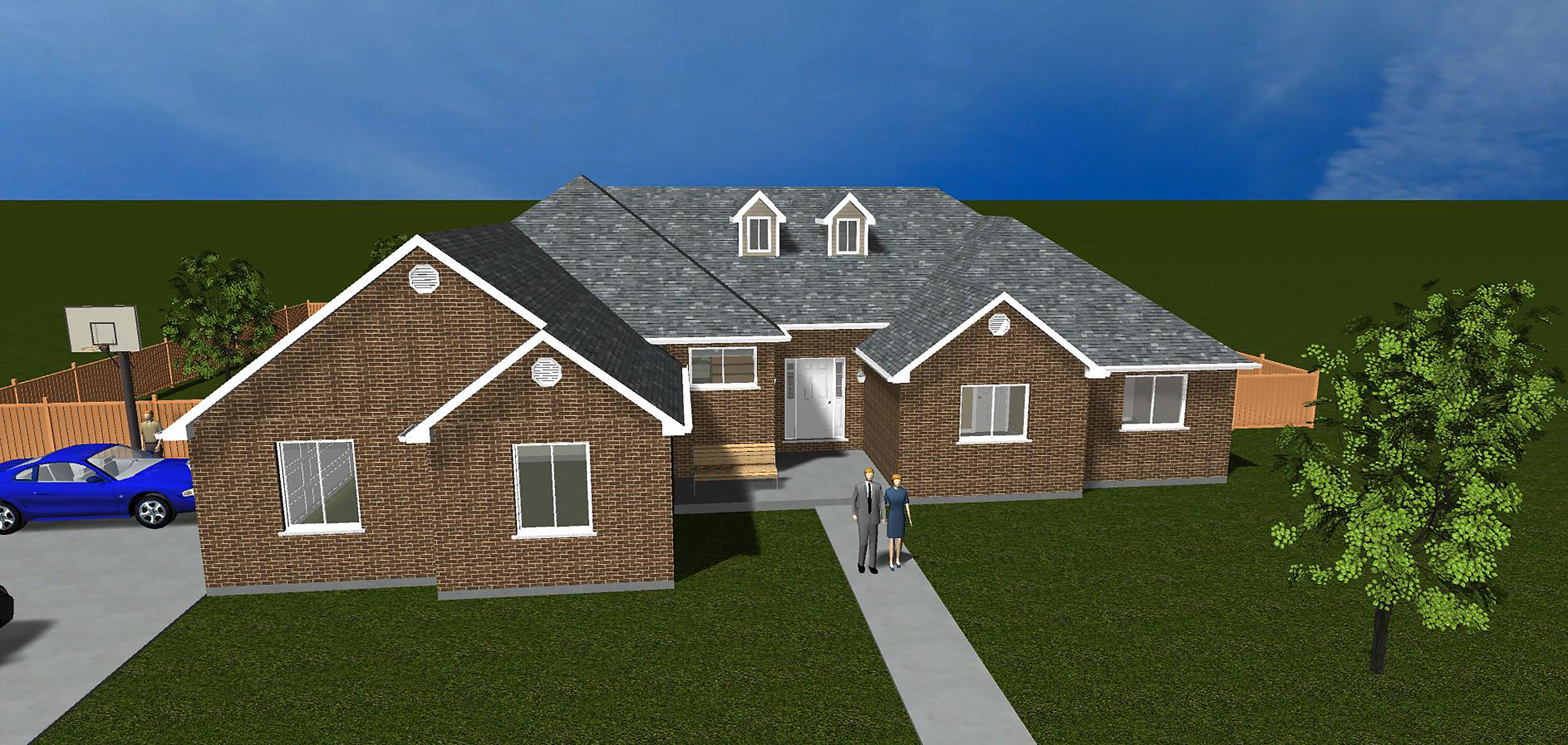 Front View of this 6-Bedroom, 2406 Sq Ft Plan - 187-1022
