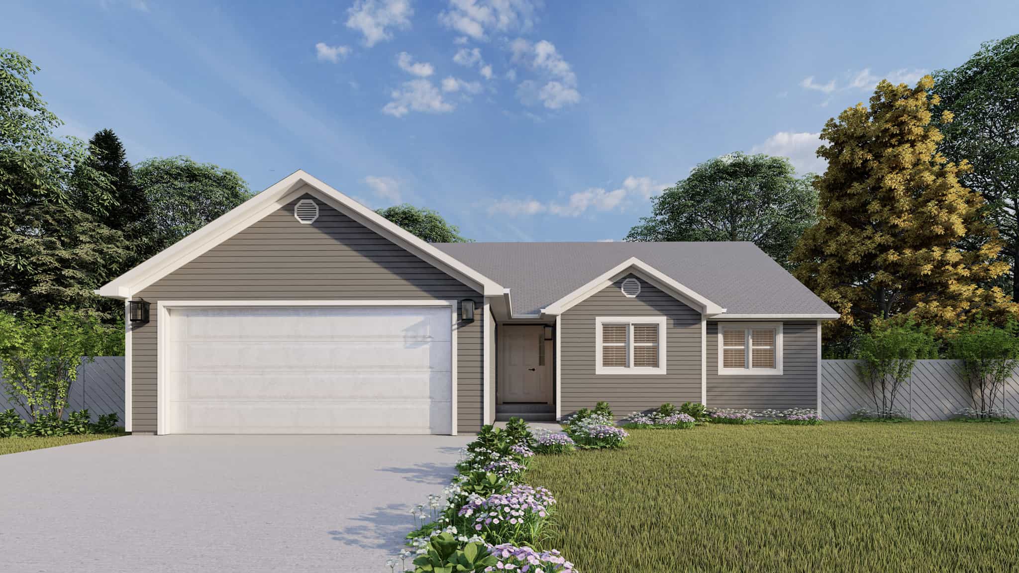 The Plan Collection: Front Elevation of Traditional House # 187-1023