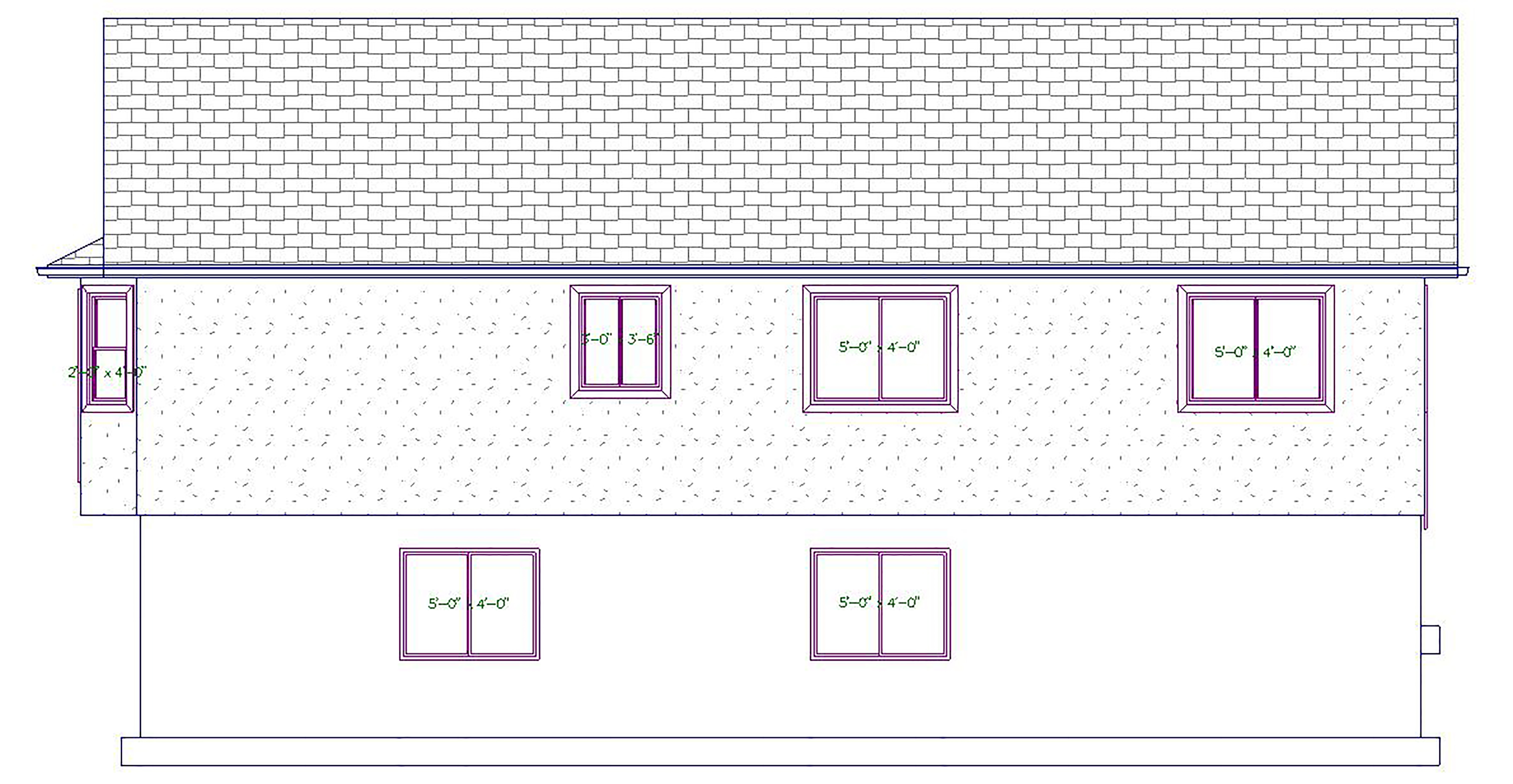 Home Plan Rear Elevation of this 5-Bedroom,1462 Sq Ft Plan -187-1026