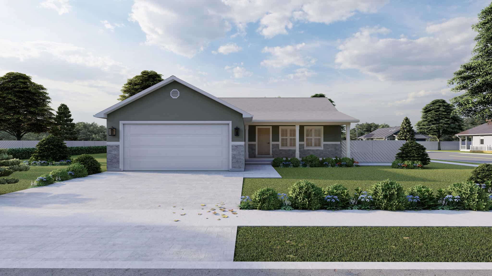 The Plan Collection: Front Elevation of Traditional House # 187-1026
