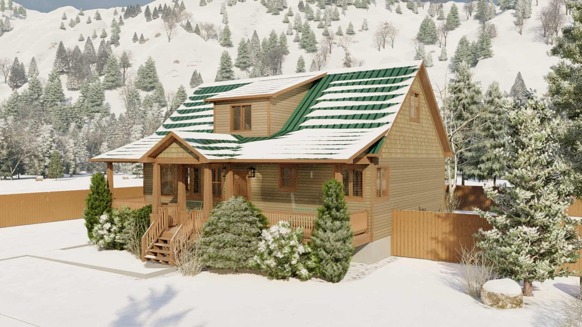 Right Side View of this 5-Bedroom, 1868 Sq Ft Plan - 187-1029