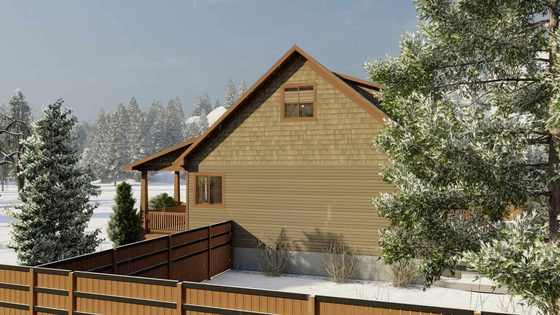 Side View of this 5-Bedroom, 1868 Sq Ft Plan - 187-1029