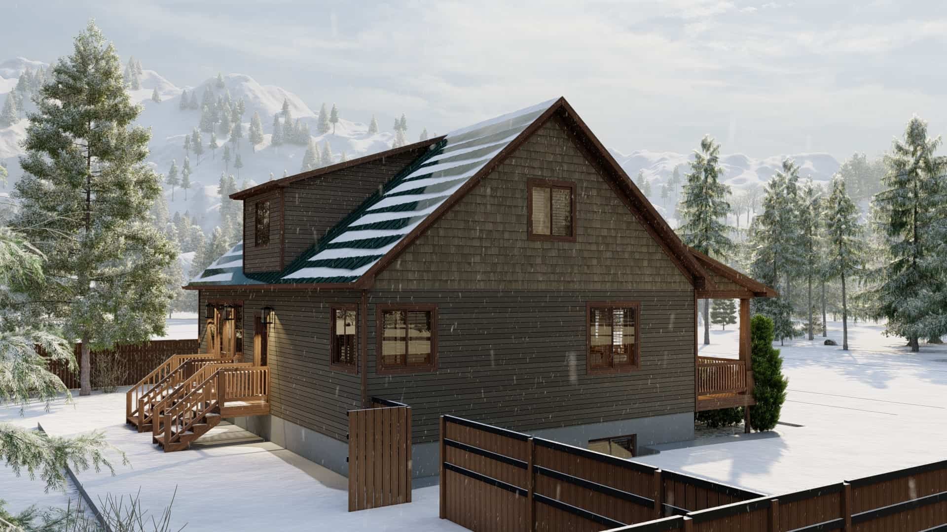 Side View of this 5-Bedroom, 1868 Sq Ft Plan - 187-1029