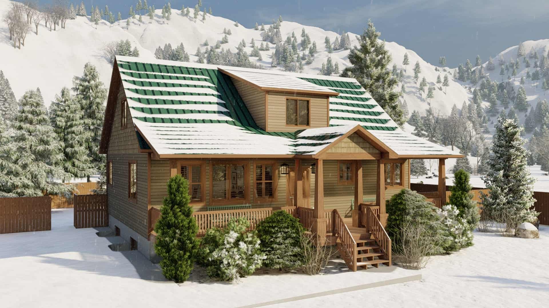 Left Side View of this 5-Bedroom, 1868 Sq Ft Plan - 187-1029