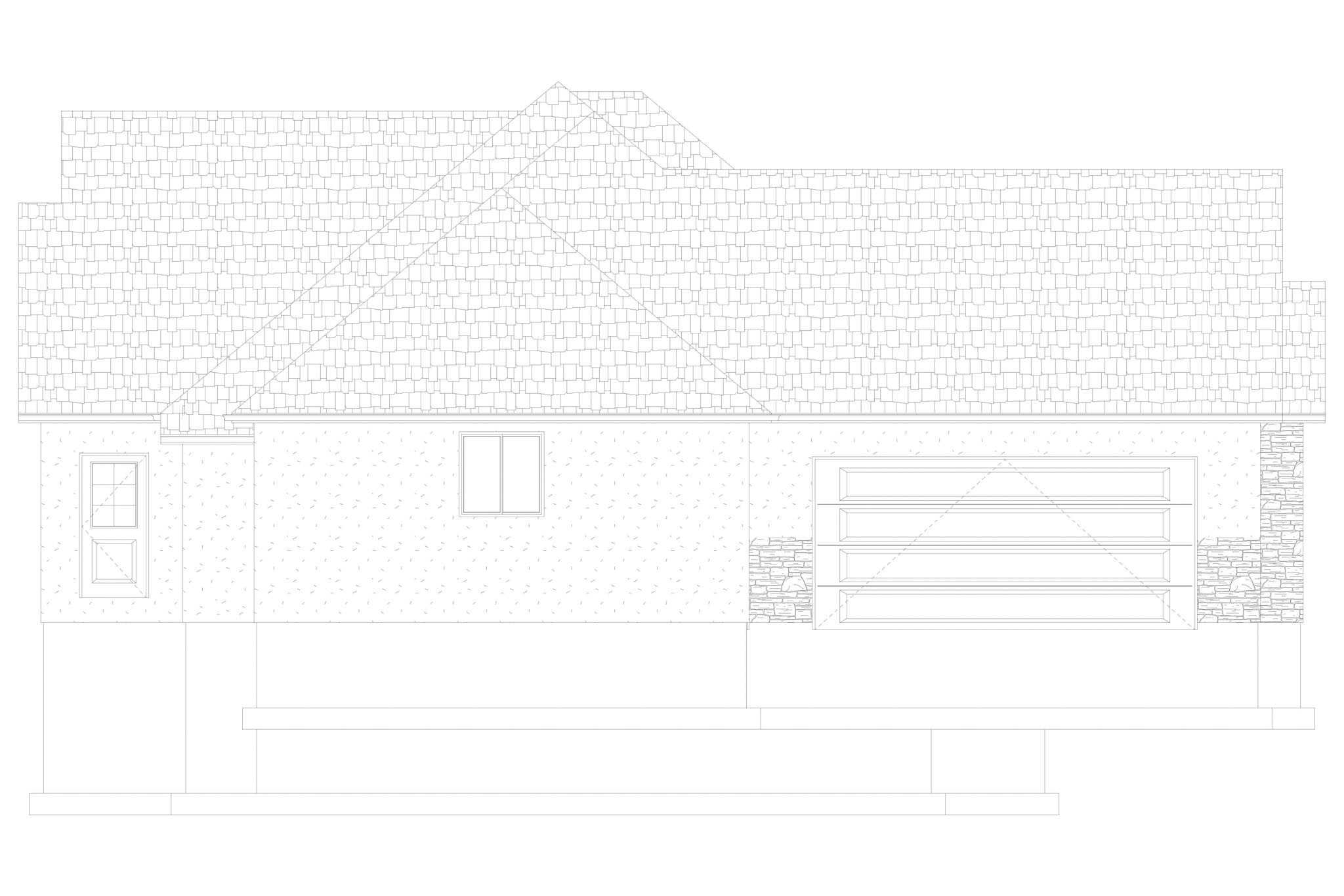 Home Plan Left Elevation of this 5-Bedroom,2576 Sq Ft Plan -187-1031