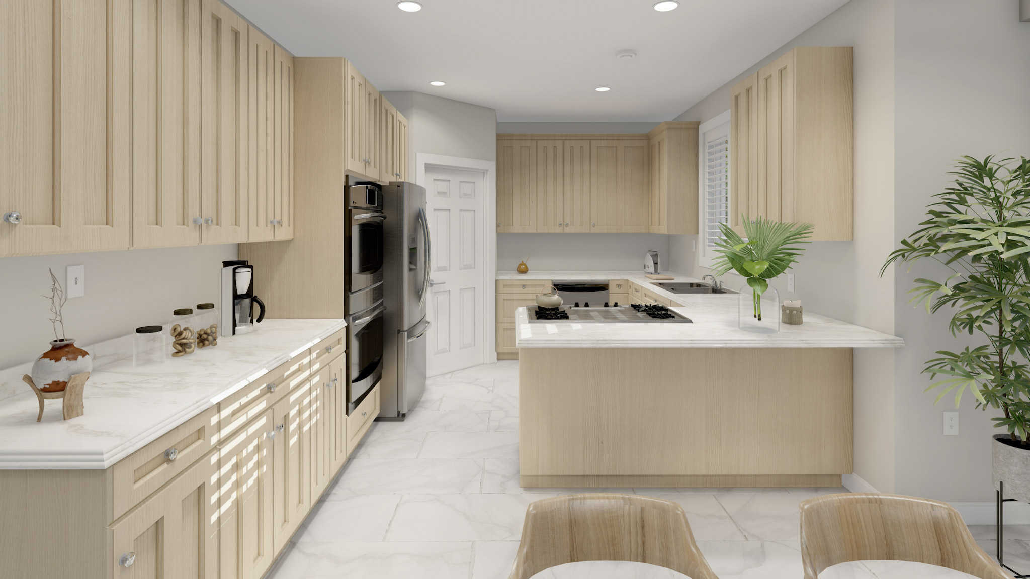 Kitchen: Breakfast Bar of this 5-Bedroom,2576 Sq Ft Plan -187-1031