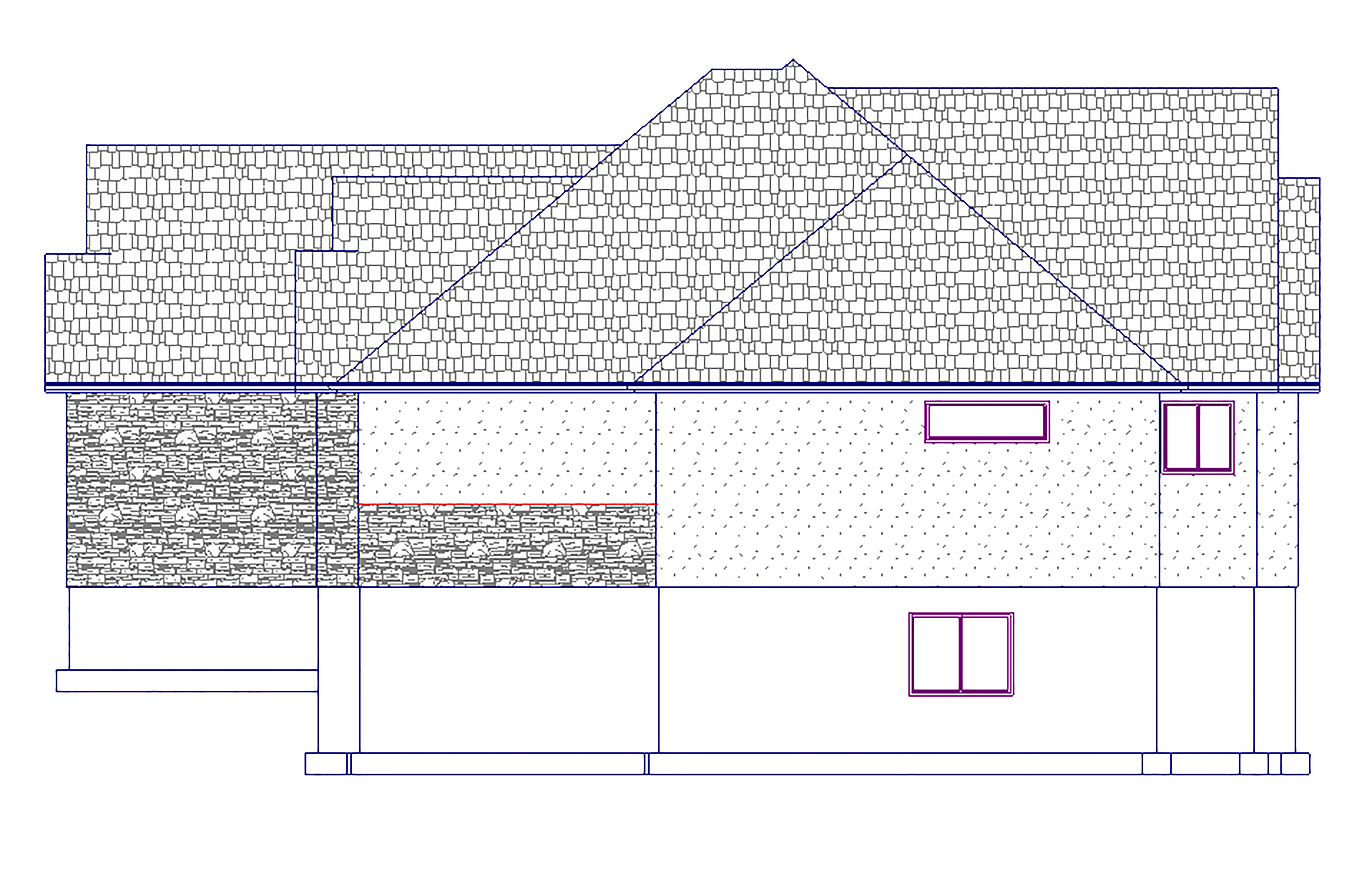 Home Plan Right Elevation of this 5-Bedroom,2576 Sq Ft Plan -187-1031