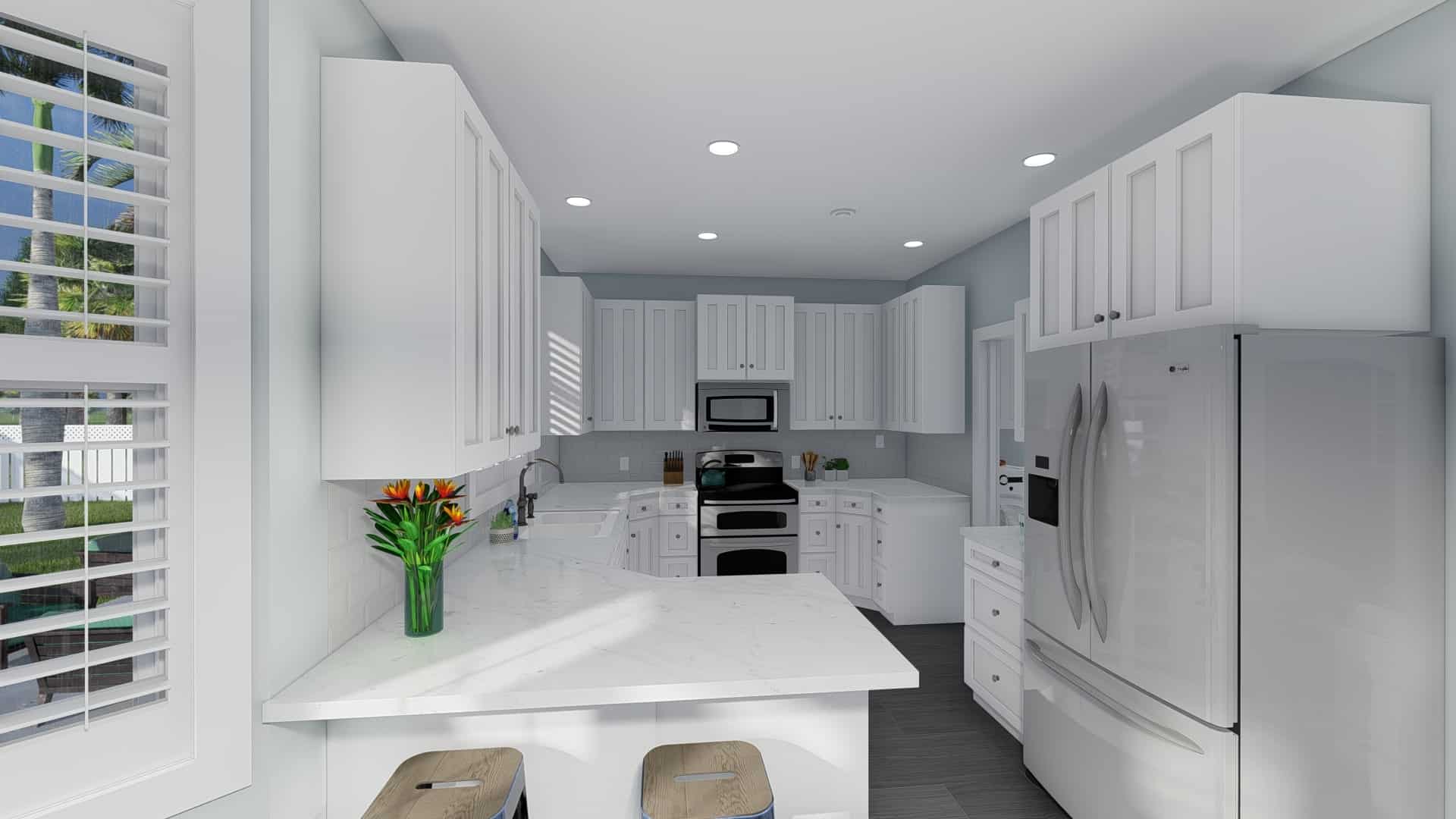 Kitchen of this 3-Bedroom, 1555 Sq Ft Plan - 187-1048