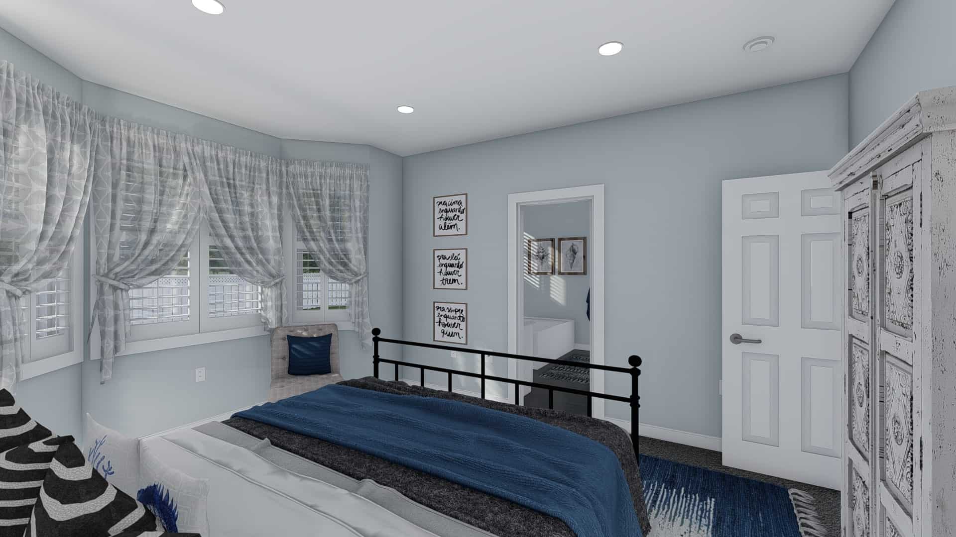 Master Bedroom of this 3-Bedroom, 1555 Sq Ft Plan - 187-1048