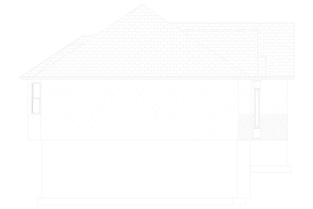 Home Plan Left Elevation of this 5-Bedroom,1555 Sq Ft Plan -187-1048