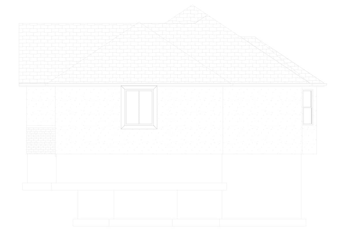 Home Plan Right Elevation of this 5-Bedroom,1555 Sq Ft Plan -187-1048