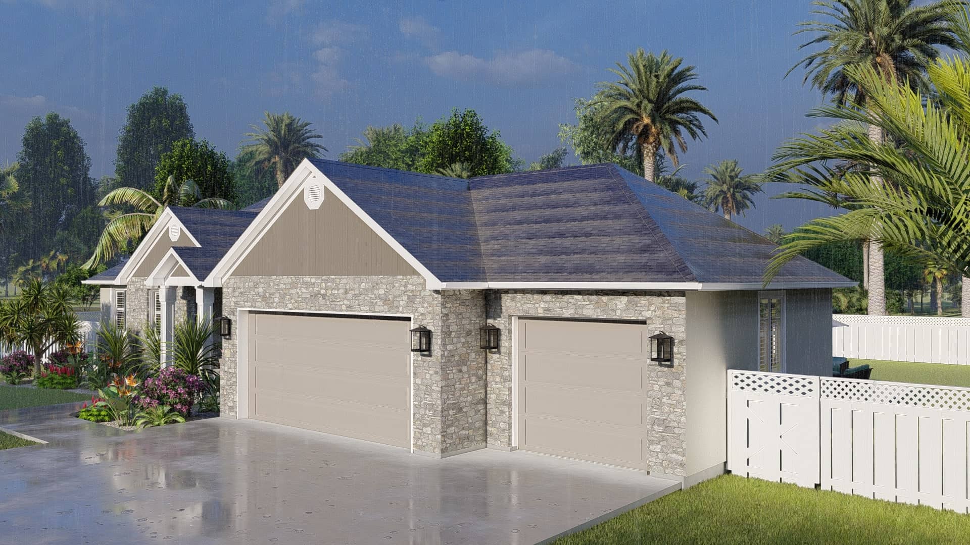 Garage of this 3-Bedroom, 1555 Sq Ft Plan - 187-1048