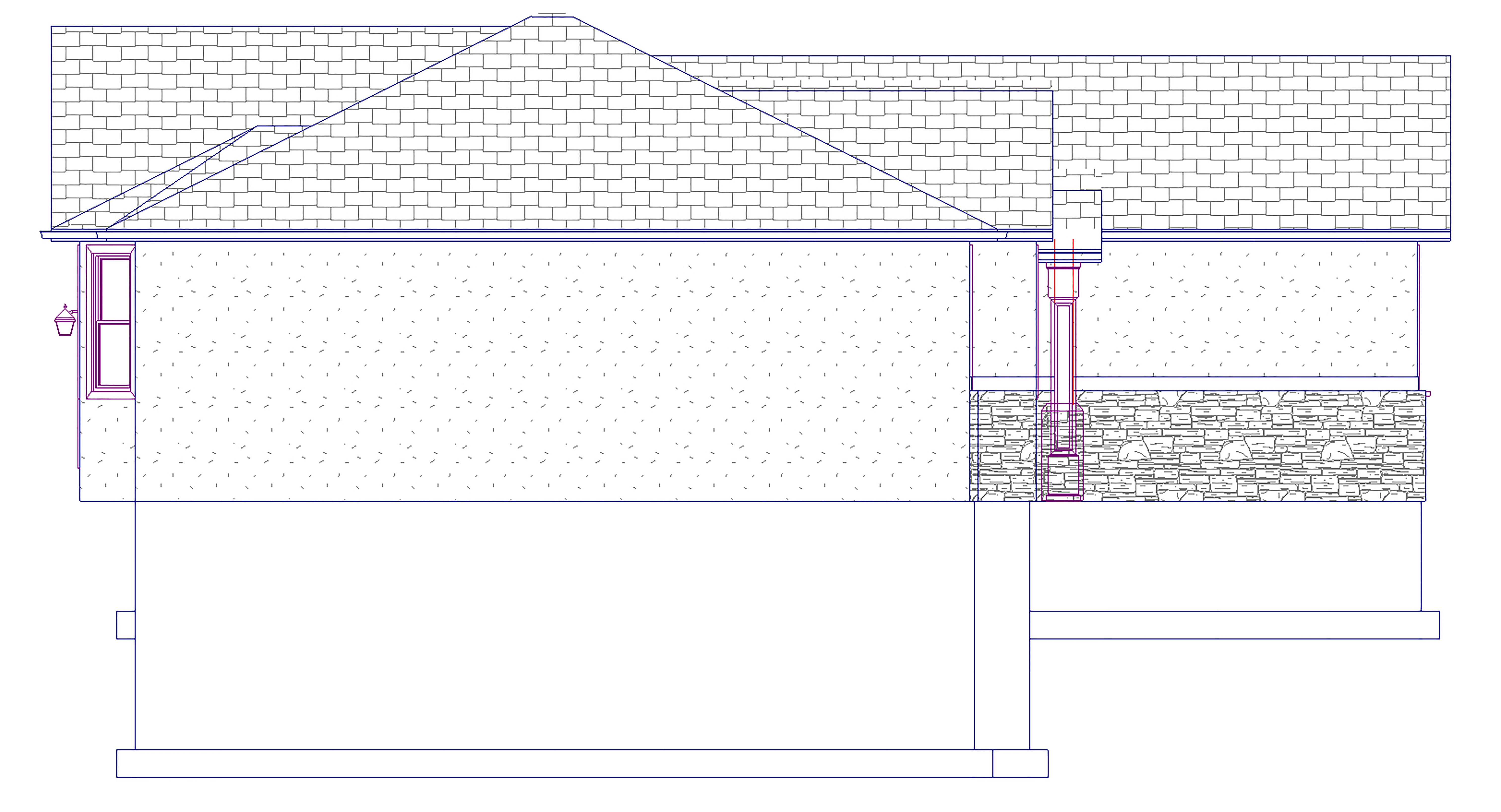 Home Plan Left Elevation of this 6-Bedroom,1595 Sq Ft Plan -187-1069