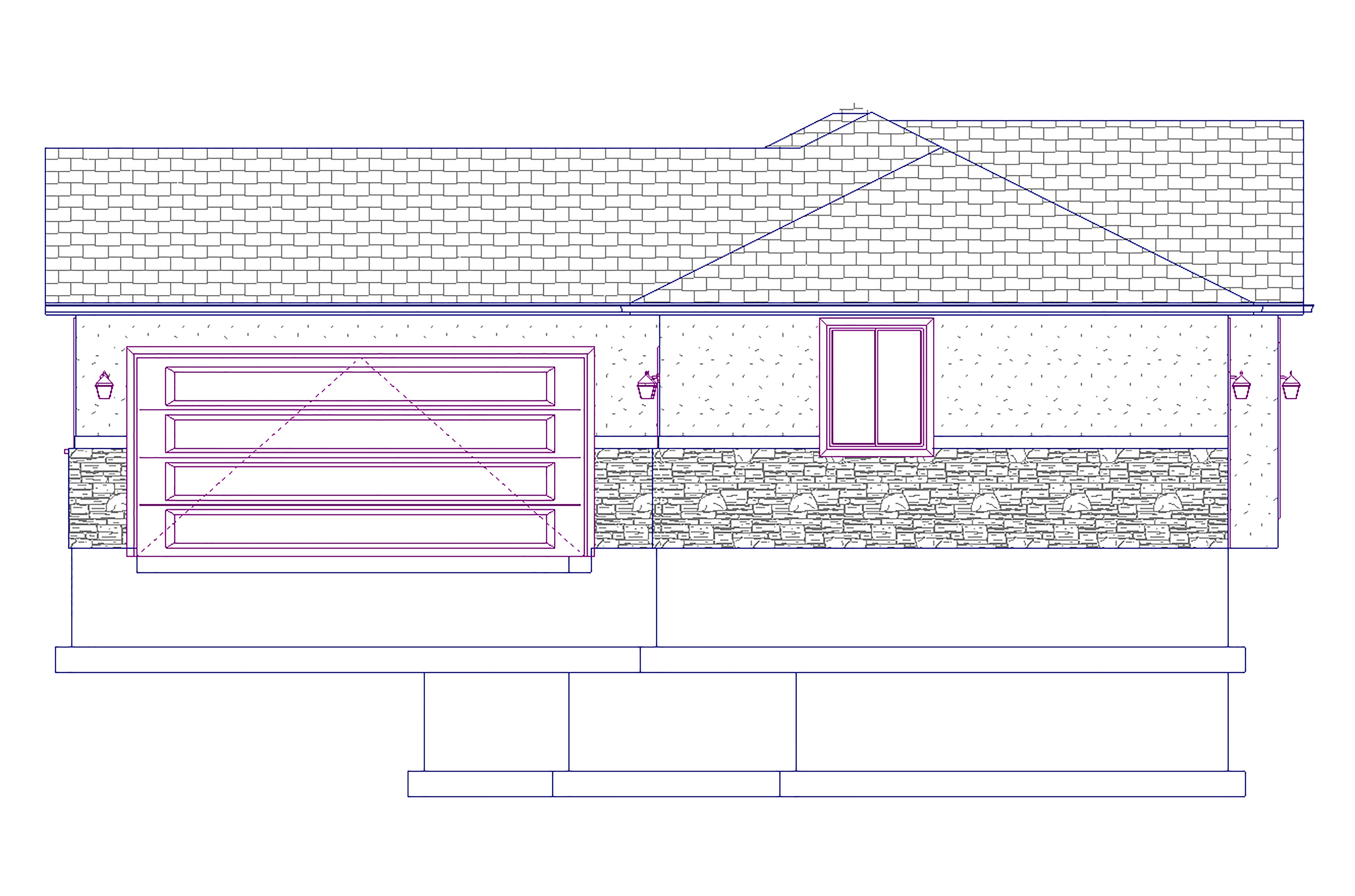 Home Plan Right Elevation of this 6-Bedroom,1595 Sq Ft Plan -187-1069